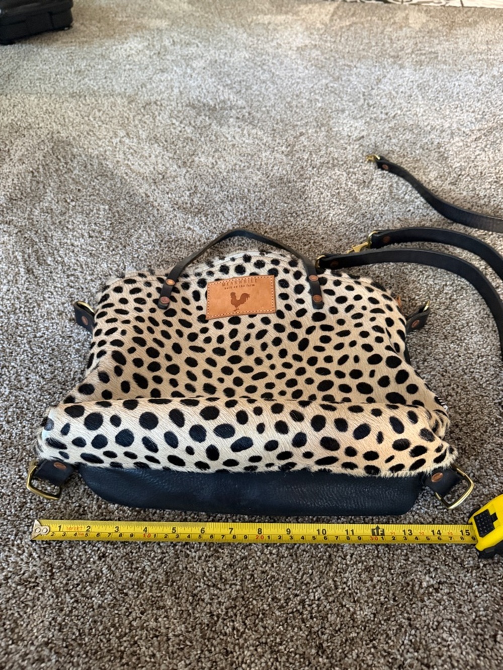 Meanwhile Back on the Farm Cheetah Hair purse/backpack - Picture 5 of 7